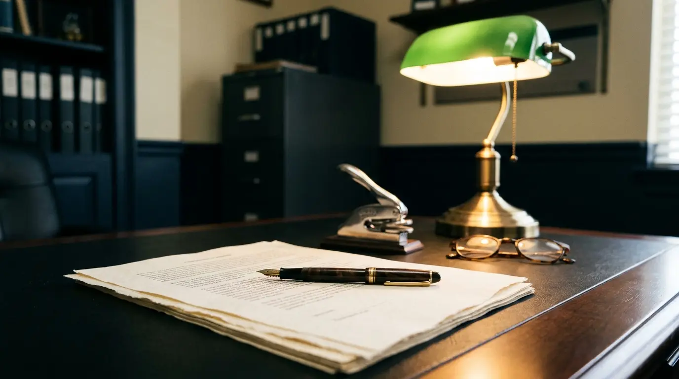 The notary's desk